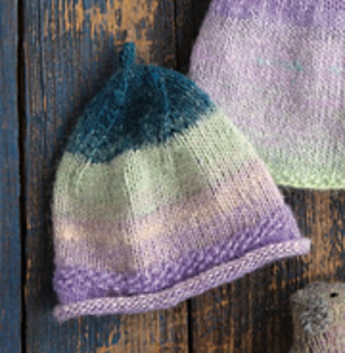 Knitting Pattern Noro Knitting Magazine, Spring/Summer 2013 Color Blooms! striped baby hat