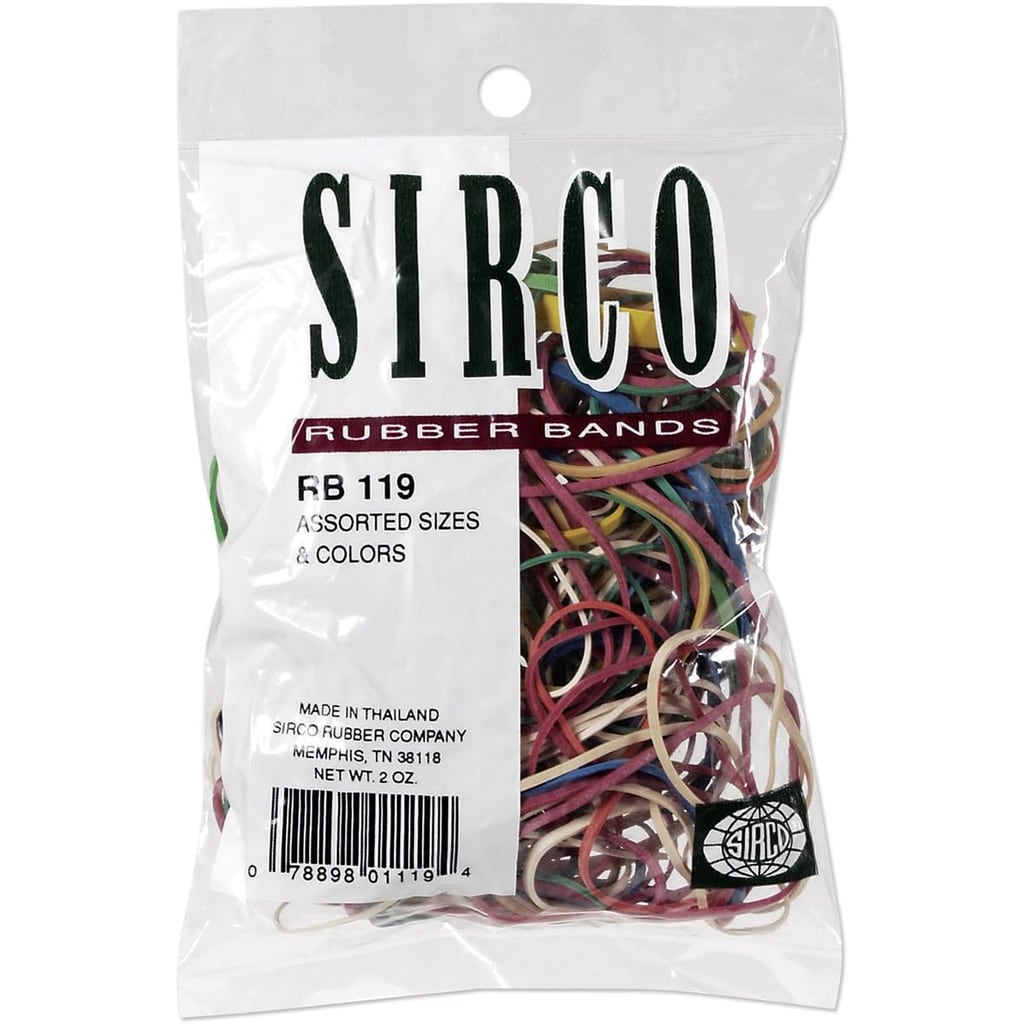 Rubber Bands Assorted sizes and Colors, 2 oz. Bag