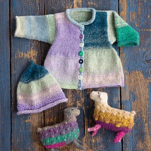 Knitting Pattern Noro Knitting Magazine, Spring/Summer 2013 Color Blooms! colorful baby set