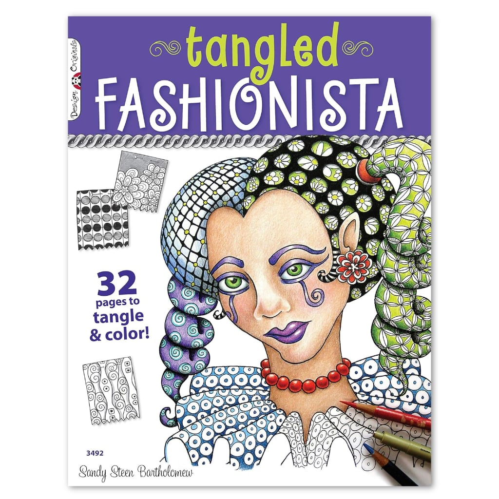 Zentangle Patterns Tangled Fashionista Fashion Pre-Drawn Illustrations Add Your Zentangle