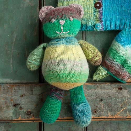 Knitting Pattern Noro Knitting Magazine, Spring/Summer 2013 Color Blooms! colorful teddy bear