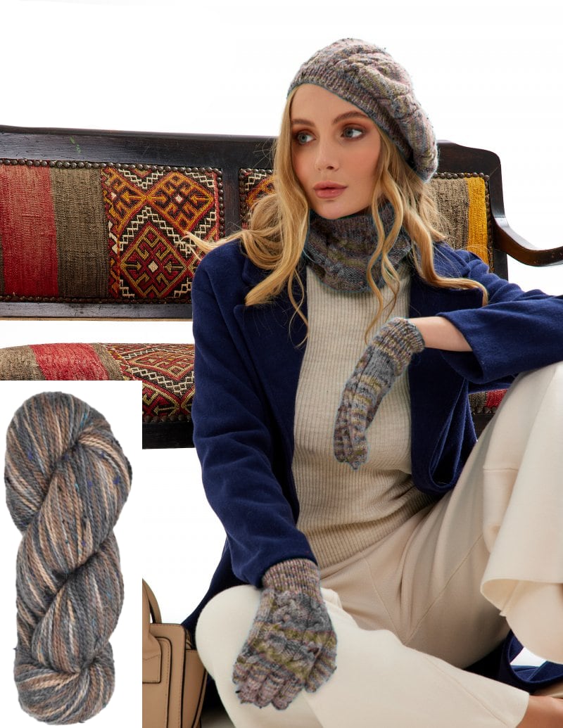 Thalia Hat, Gloves, Cowl Knitting Kit