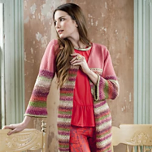 Knitting Pattern Noro Knitting Magazine, Spring/Summer 2013 Color Blooms! striped cardigan