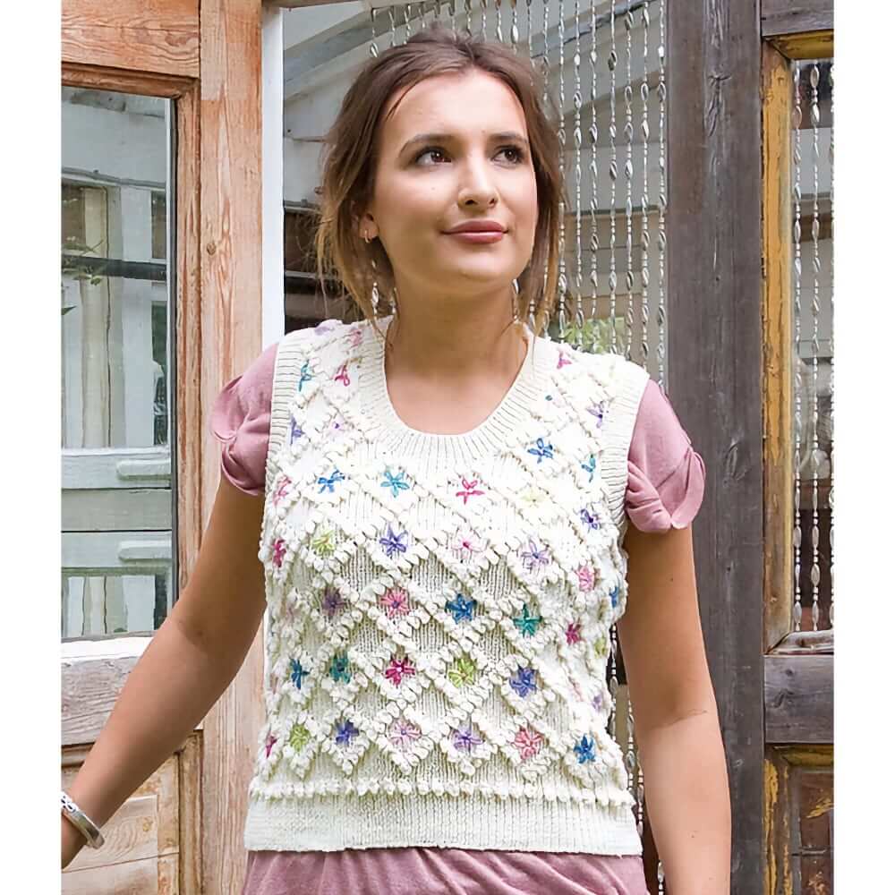 Knit Flowers Floral Knits: 25 Contemporary Flower-Inspired Designs Knitting Patterns knit vest