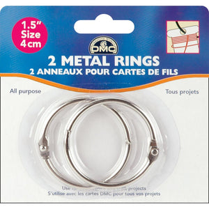 DMC Metal Rings for Embroidery Thread Bobbins, 1.5" Pack of 2 Metal Rings for Embroidery Bobbins, 1.5" Pack of 2 Yarn Designers Boutique