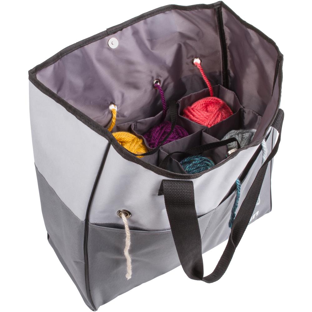 Yarn Bag | Tote by Art Bin, Crochet Bag, Yarn Organizer & Feed Holes Yarn Tote by Art Bin Yarn Designers Boutique