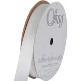 Offray Satin Double Faced Ribbon, 7/8" Sold by the Yard, White Satin Double Faced Ribbon, 7/8" Sold by the Yard, White Yarn Designers Boutique