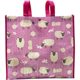 Tote Bag | Pink Sheep Yarn Bag, Bring Your Knit & Crochet Projects Pink Sheep Tote Bag, Lamb & Wool Yarn Designers Boutique