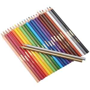 Colored Pencils | Set of 24, Blendable Vibrant Prang Colored Pencils Colored Pencils Set of 24, 3.3mm Lead Yarn Designers Boutique
