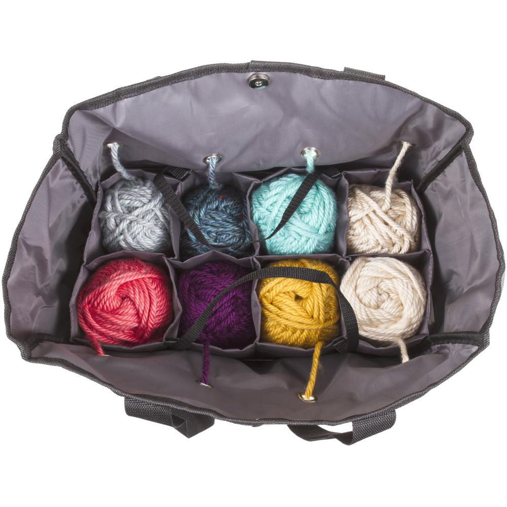 Yarn Bag | Tote by Art Bin, Crochet Bag, Yarn Organizer & Feed Holes Yarn Tote by Art Bin Yarn Designers Boutique