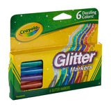 Crayola Glitter Markers | Color Markers Kids Art Kit | 6 Art Markers Crayola Glitter Markers, 6 Pack Yarn Designers Boutique