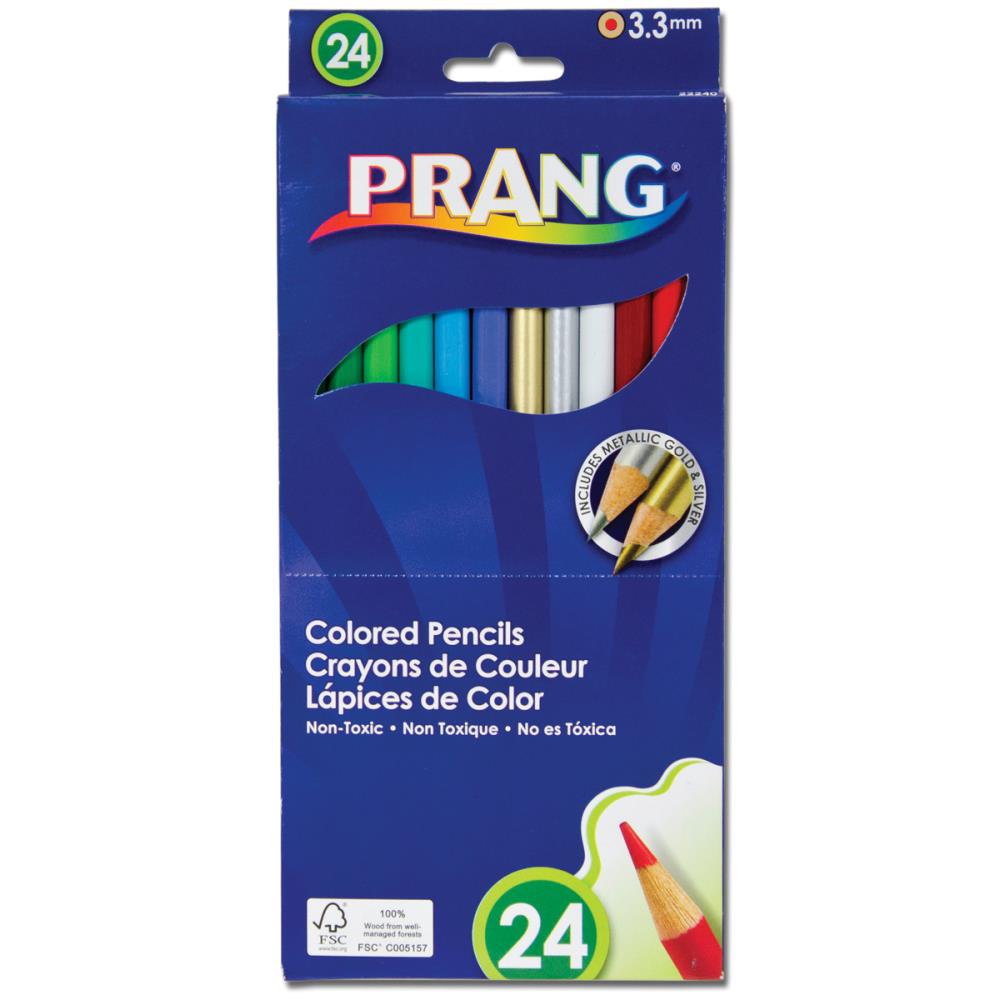 Colored Pencils | Set of 24, Blendable Vibrant Prang Colored Pencils Colored Pencils Set of 24, 3.3mm Lead Yarn Designers Boutique