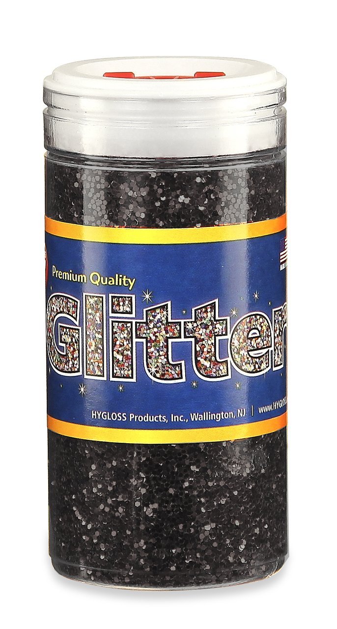 Black Glitter in Shaker 4oz Hygloss Brand Yarn Designers Boutique craft glitter