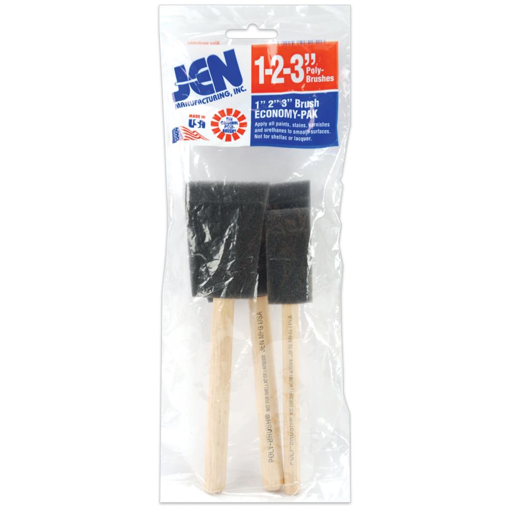 sponge brush Foam Brush Set  1, 2, and 3 Inch, pack of 3 Yarn Designers Boutique