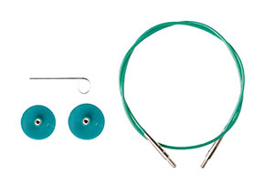 Knit Picks Green Interchangeable Knitting Needle Cables, Single Green Interchangeable Green Cable, Knit Picks (Single) Yarn Designers Boutique