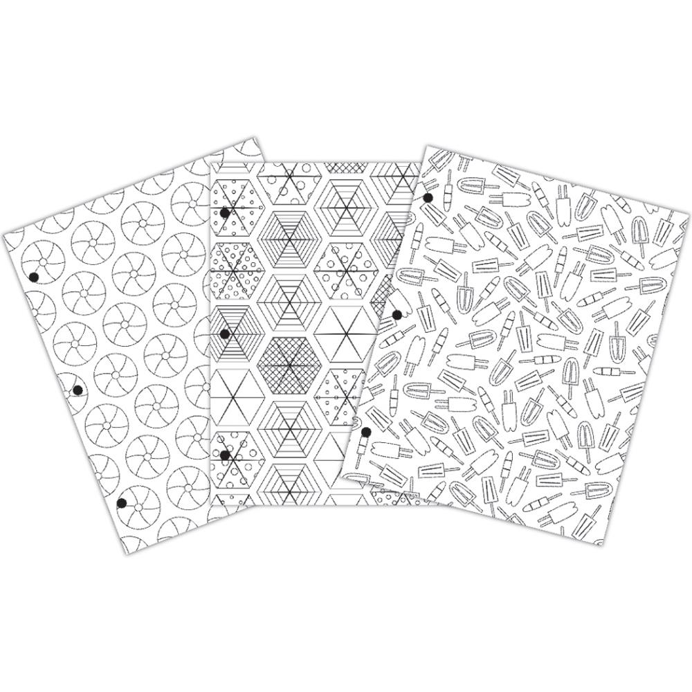 Coloring Pages Folders to color by Creative Zen - 3 pack - Summer Folders to Color by Creative Zen 