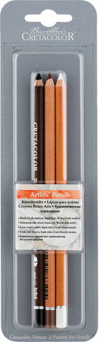 drawing pencils Creatacolor 3 Piece art Pencils Set White, Rust, and Brown