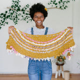 Bonfire Crescent Shawl Kit, Shawl Knitting Pattern + Knit Collage Yarn Bonfire Crescent Shawl Knitting Kit Yarn Designers Boutique