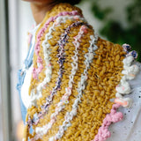 Bonfire Crescent Shawl Kit, Shawl Knitting Pattern + Knit Collage Yarn Bonfire Crescent Shawl Knitting Kit Yarn Designers Boutique