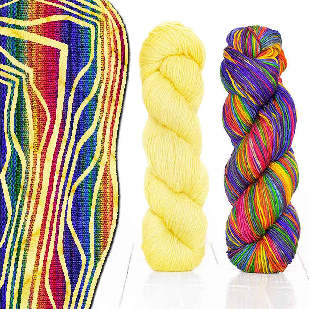 Butterfly Papillon Shawl Kit, MarinJaKnits Yarn Kit & Knitting Pattern Butterfly Papillon Shawl Kit by Marin Melchior Yarn Designers Boutique