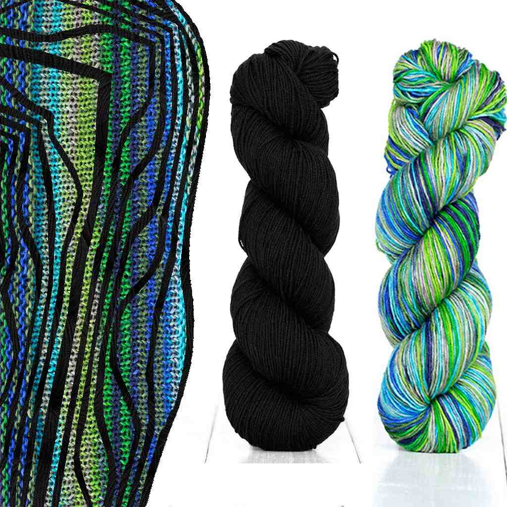 Butterfly Papillon Shawl Kit, MarinJaKnits Yarn Kit & Knitting Pattern Butterfly Papillon Shawl Kit by Marin Melchior Yarn Designers Boutique