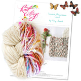 Cowl Knitting Pattern + Knit Collage Yarn Kit, Double Happiness Cowl Double Happiness Cowl Beginners Knitting Kit Yarn Designers Boutique