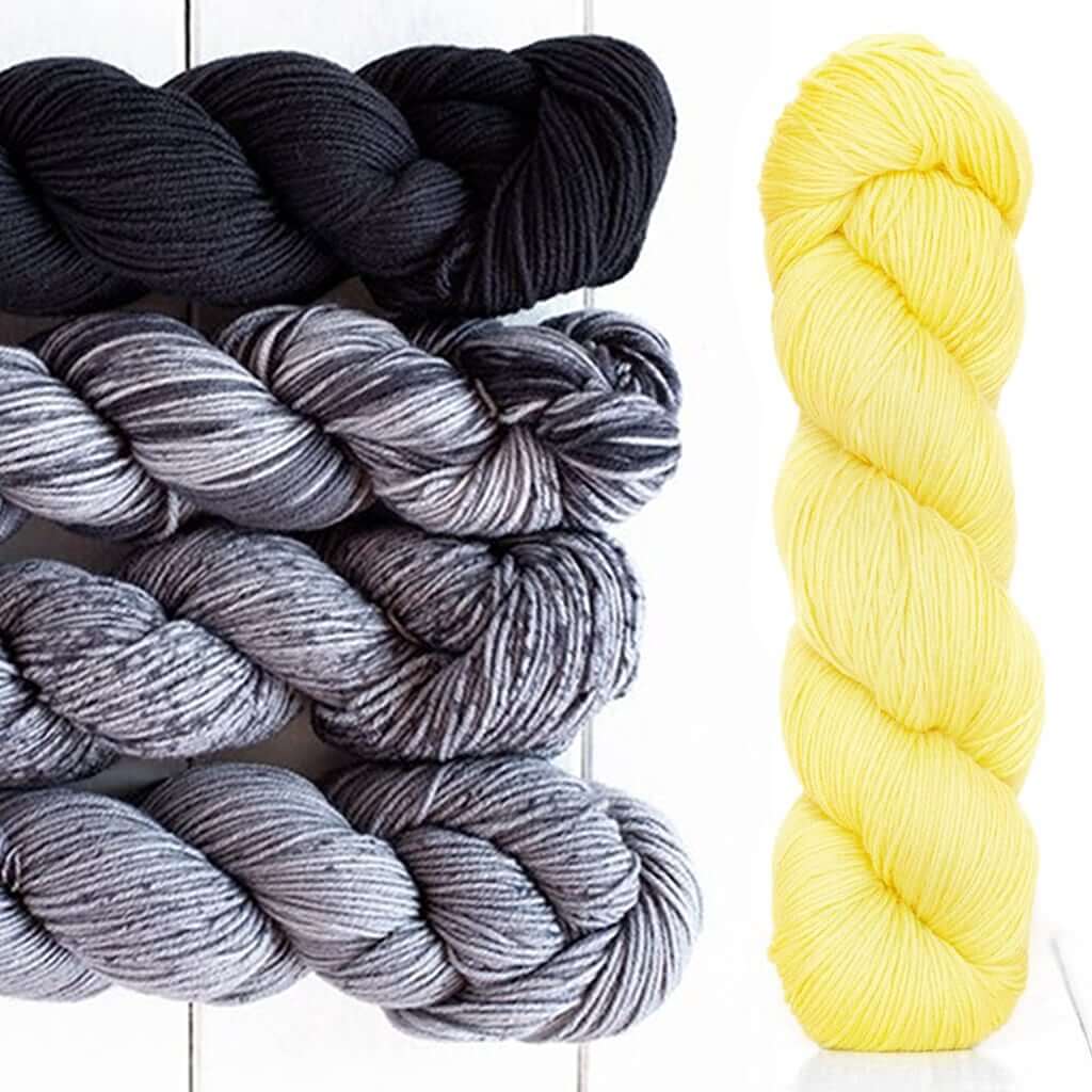 Knit Shawl Kit | Rythmic Shawl Pattern + Urth Yarns by Nurgun Bayazit Rythmic Shawl Knitting Kit by Nurgun Bayazit Yarn Designers Boutique