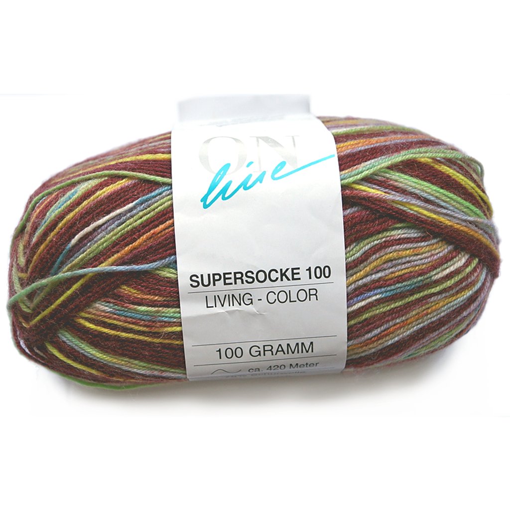 Wool Sock Yarn | Supersocke 100 by Online Yarns, Sturdy Warm Sock Yarn Supersocke 100 Living Color by Online Yarns Yarn Designers Boutique