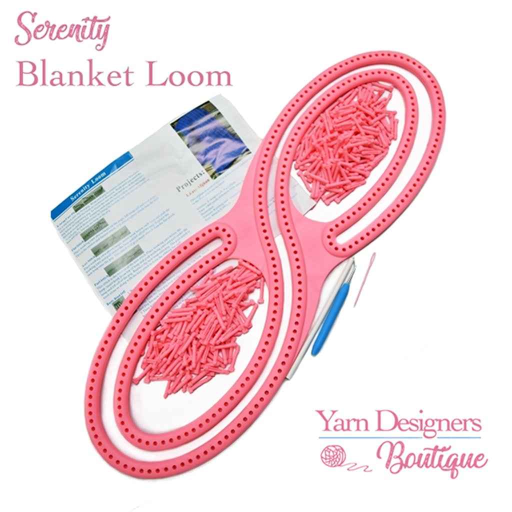 Yarn Designers Boutique Blanket and Scarf Knitting Loom, Serenity S Loom for with Removable Pegs Large Projects