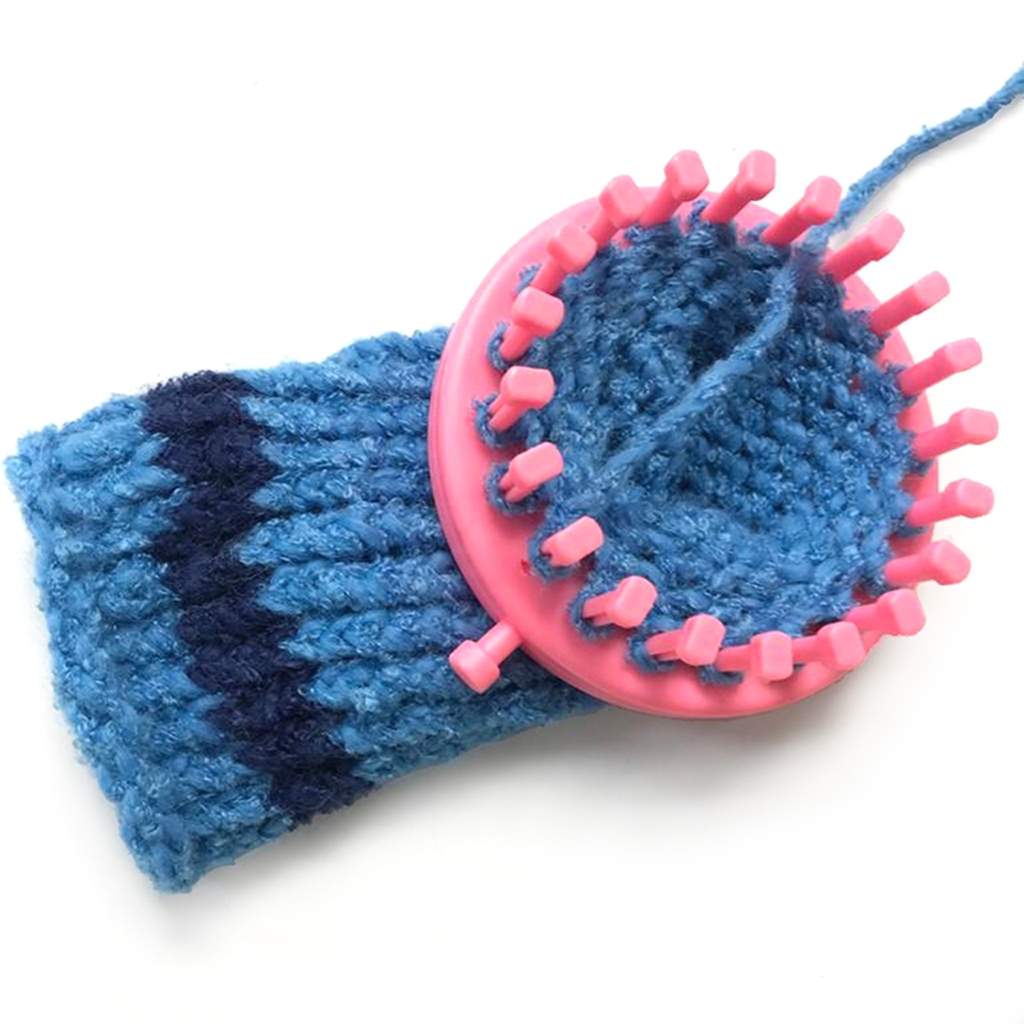 Knitting Loom Flower Maker, Flower Loom for Wrist Cuffs & Doll Dresses Circular Flower Loom with Adjustable Pegs Yarn Designers Boutique
