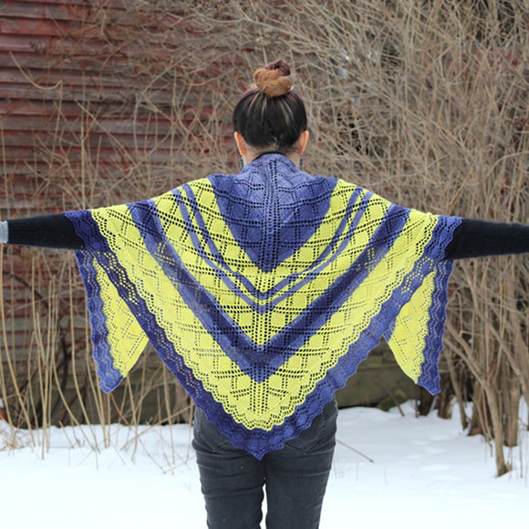 Knitting Kit | Squares Are Everywhere Designed by Marion Melchoir Squares are Everywhere Shawl Kit by Marin Melchior Yarn Designers Boutique