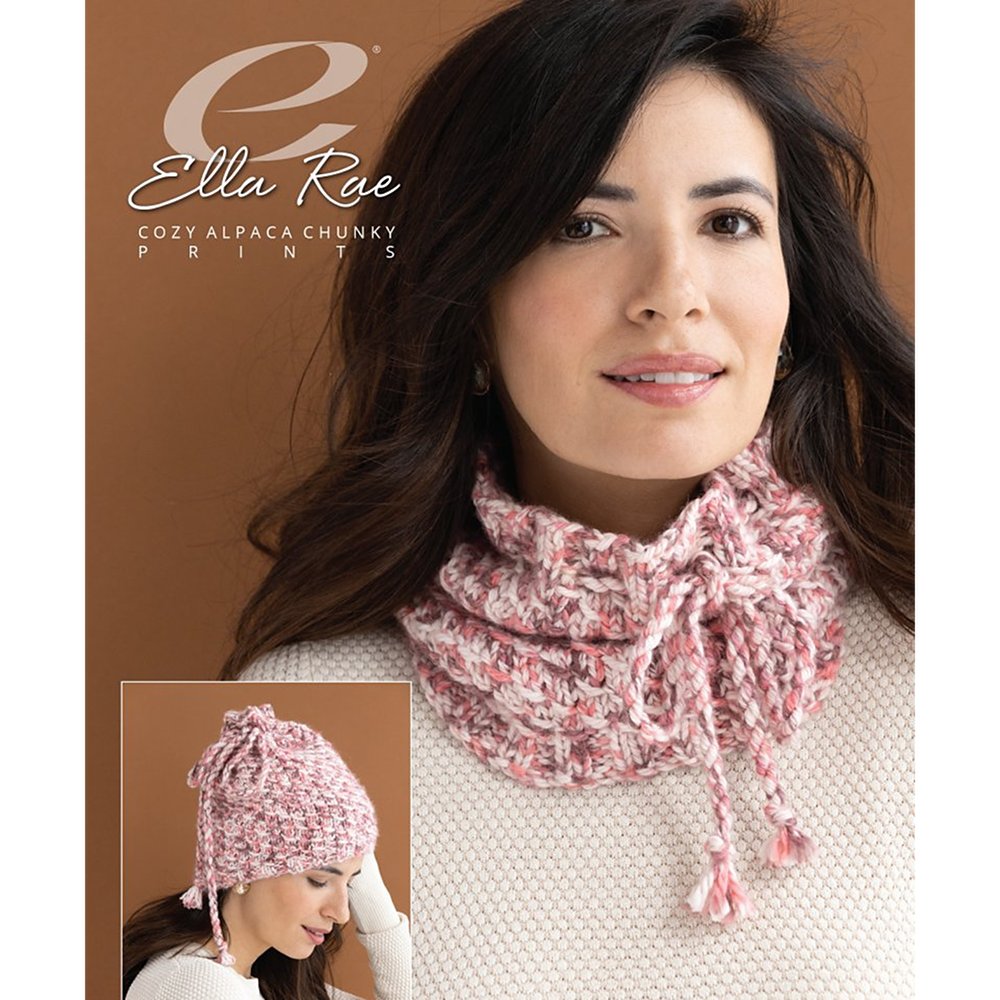 Cowl Knitting Kit | Ella Rae Cozy Alpaca Chunky Yarn + Cowl Pattern Alexas Cowl Hat Cozy Chunky Knitting Kit Yarn Designers Boutique