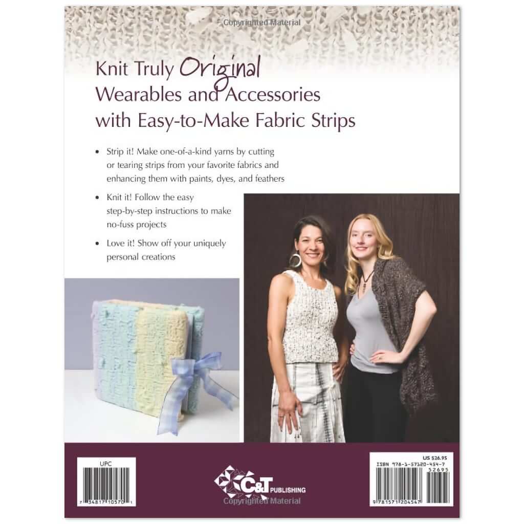 Strip & Knit with Style Using Ribbons of Fabric, Knitting Pattern Book Strip & Knit with Style Using Ribbons of Fabric Yarn Designers Boutique