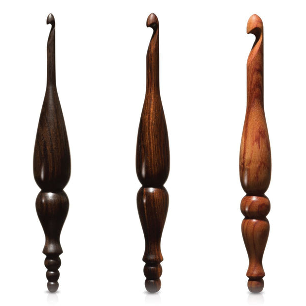 Teak Streamline Wood Crochet Hooks