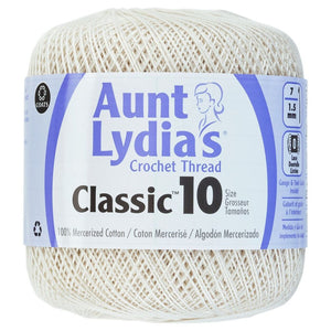 Crochet Thread, Aunt Lydia's Crochet Cotton Classic Size 10, Lace Yarn Aunt Lydias Crochet Thread, Classic Size 10 Lace Weight Yarn Designers Boutique