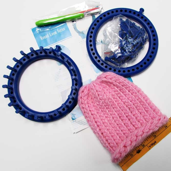 Round Knitting Loom for Baby Hats, Circular Loom with Adjustable Pegs Baby Hat Round Knitting Loom with Removable Pegs Yarn Designers Boutique