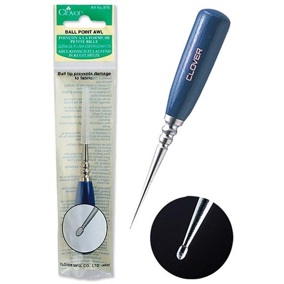Ball Point Awl for Quilting | Clover, Feed Fabric Without Piercing It Ball Point Awl by Clover Yarn Designers Boutique