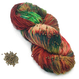Loom Knitting Kit | Beaded Hat & Cowl Kit, Yarn + Beads +Pattern Beaded Hat and Cowl, Loom Knitting Kit Yarn Designers Boutique