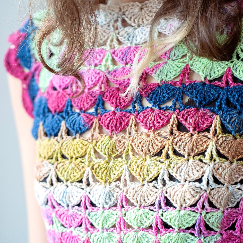 Crochet Yoke Lace Ruffle Top