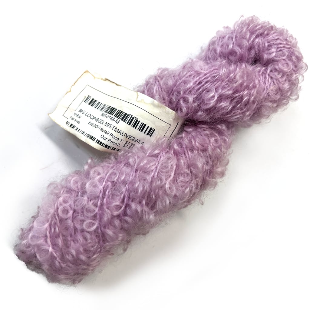 Plum Purple and Blueberry Boucle Bumpy Textured Novelty Yarn