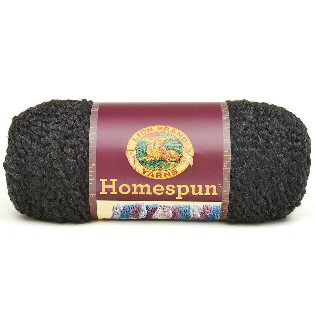 Lion Brand Black Yarn Homespun