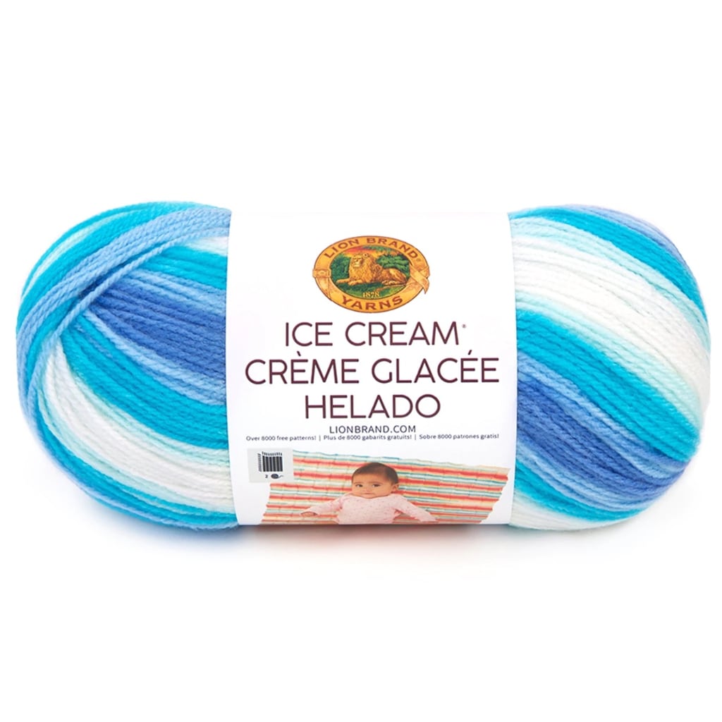 Lion Brand, Ice Cream Yarn, Pastel Colors Self Striping Baby Yarn