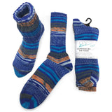 Socks | Stripy Wool Socks Infused with Aloe Vera & Jojoba Oil Supersocke On-Tour Readymade Knitted Socks Yarn Designers Boutique