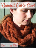 Cable Knitting Kit, Intermediate Bulky Cowl | Yarn Designers Boutique Braided Cable Cowl, Intermediate Knitting Kit Yarn Designers Boutique