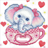 Cute Elephant Kids Decorations, Diamond Painting Shimmering Wall Art Charity Elephant, Diamond Dotz Yarn Designers Boutique
