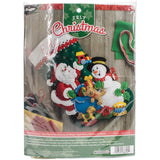 Christmas Stocking | DIY Stocking Kit | Felt Santa & Snowman 18 Inches Santa & Snowman 18" Felt Stocking Kit Yarn Designers Boutique