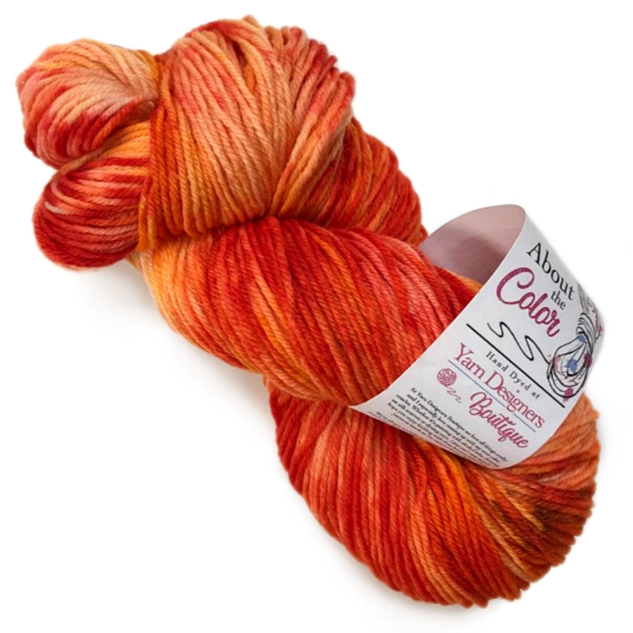 DK Yarn | Orange Yarn | Hand Dyed Yarn Superwash Merino, Creamsicle Creamsicle, DK, 100% Superwash Merino Yarn Designers Boutique