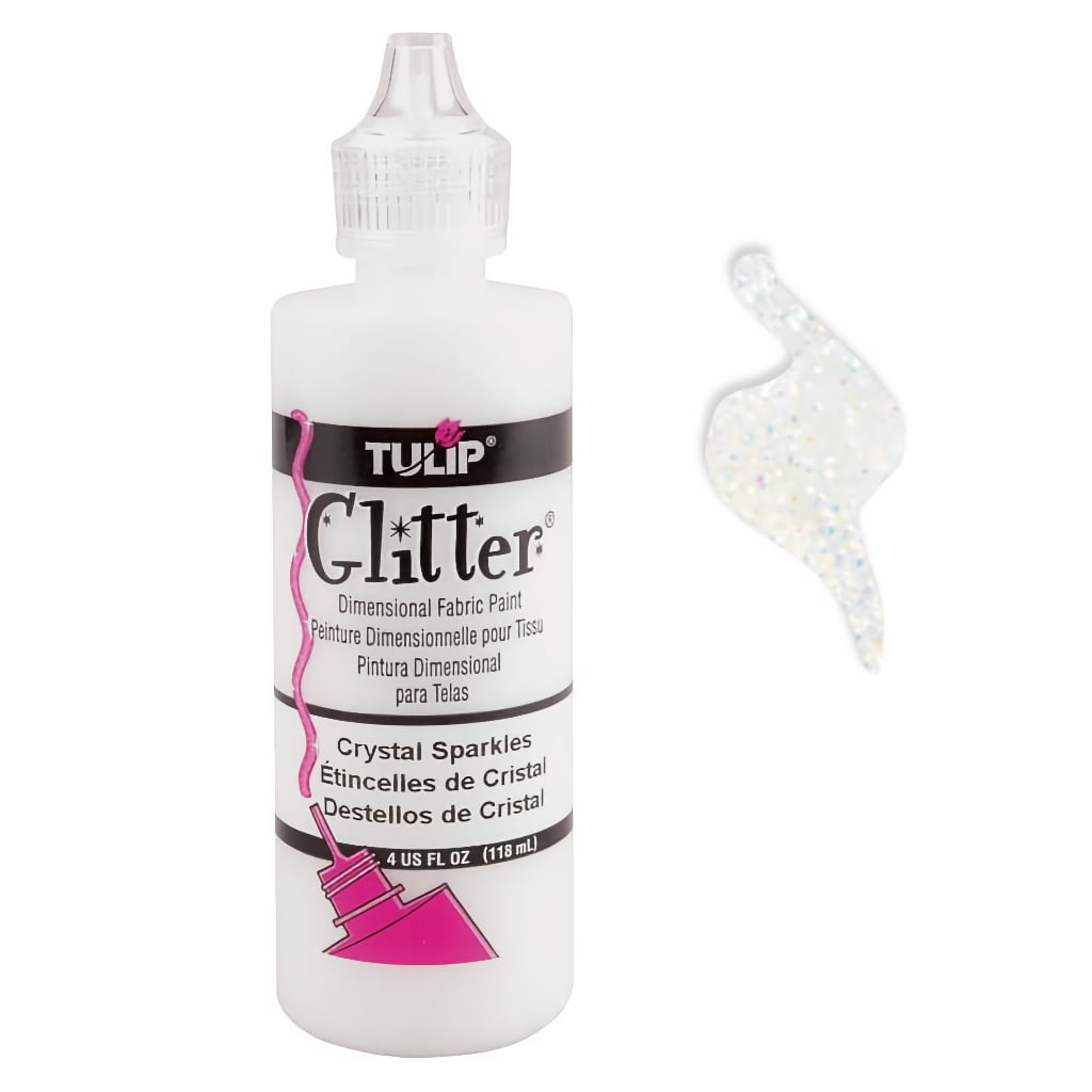 Tulip Dimensional Fabric Paint 4oz Glitter - Crystal Sparkle