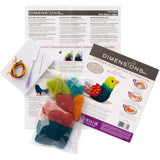 Beginner Needle Felting Kit | Plush Felted Bird | Felt Animals Beginner Needle Felting Kit, Colorful Bird Yarn Designers Boutique