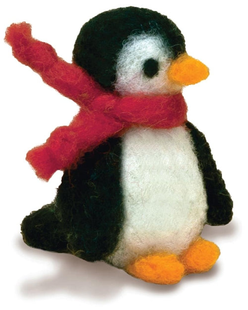 Beginner Needle Felting Kit, Cute Felted Penguin | DIY Wool Felting Beginner Needle Felting Kit, Adorable Penguin Yarn Designers Boutique
